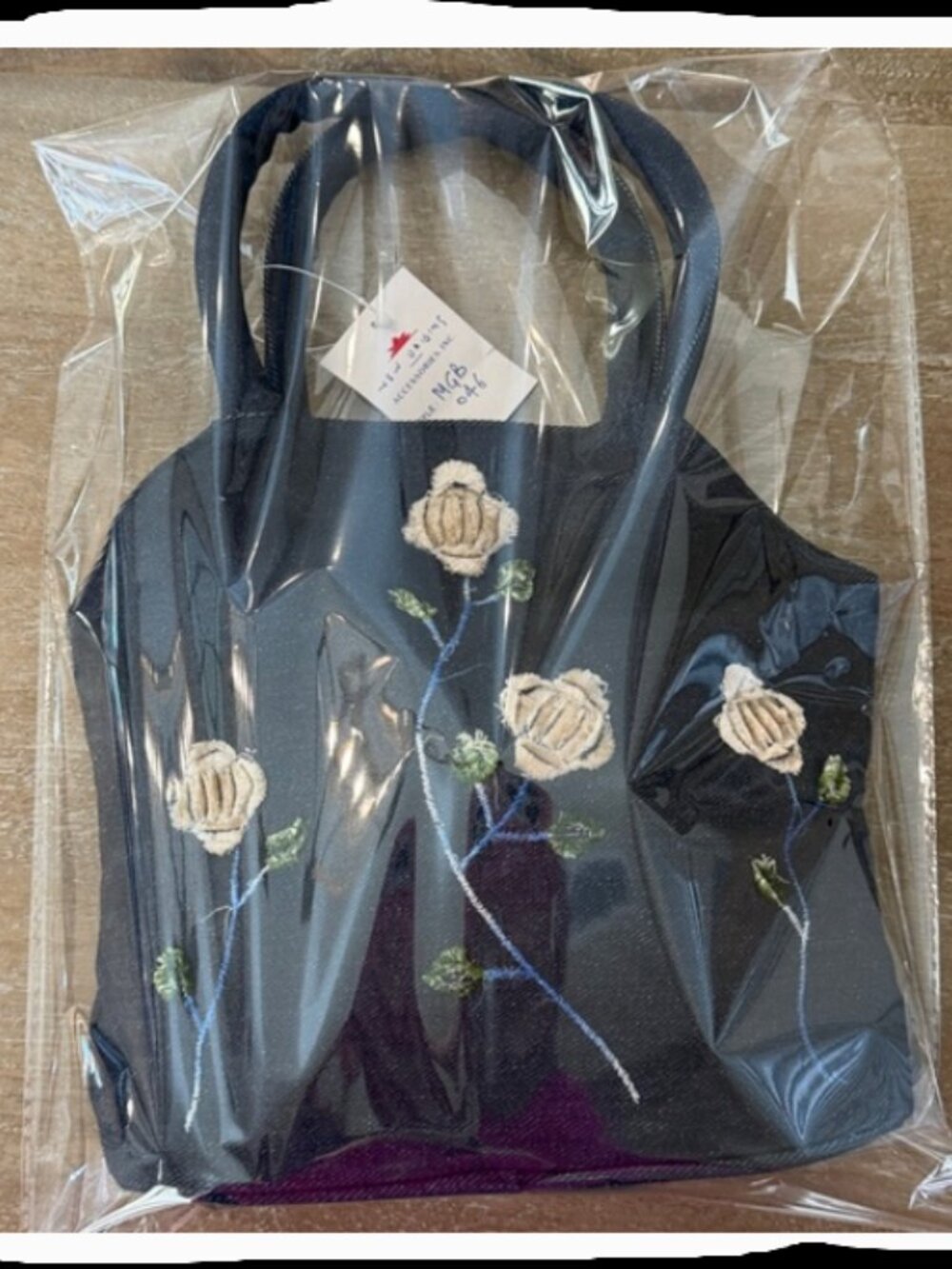 New Origins Denim Floral Embroidered Tote Bag - Picture 8 of 8